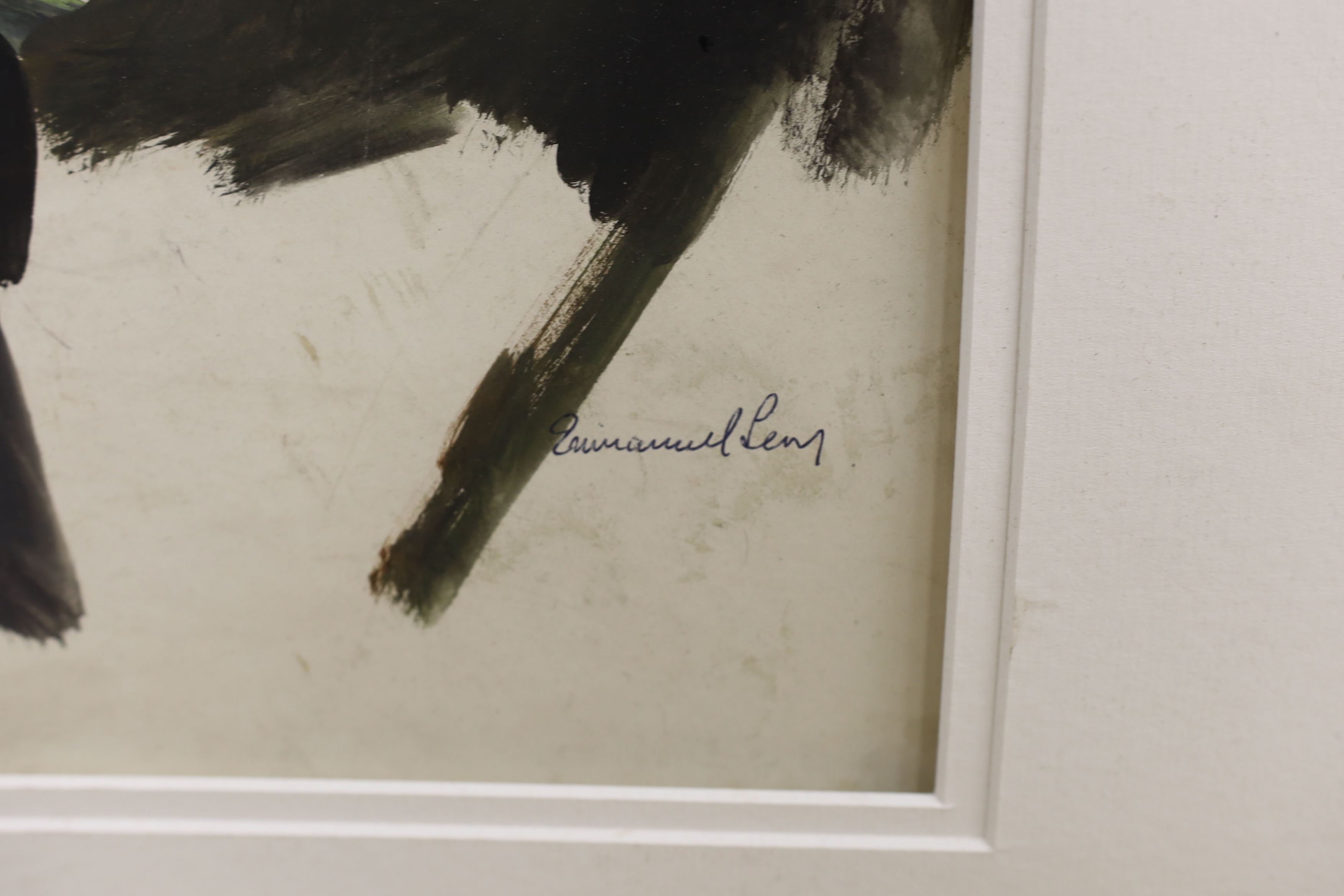 Emanuel Levy (1900-1985), watercolour, Bearded man, signed, 53 x 37cm